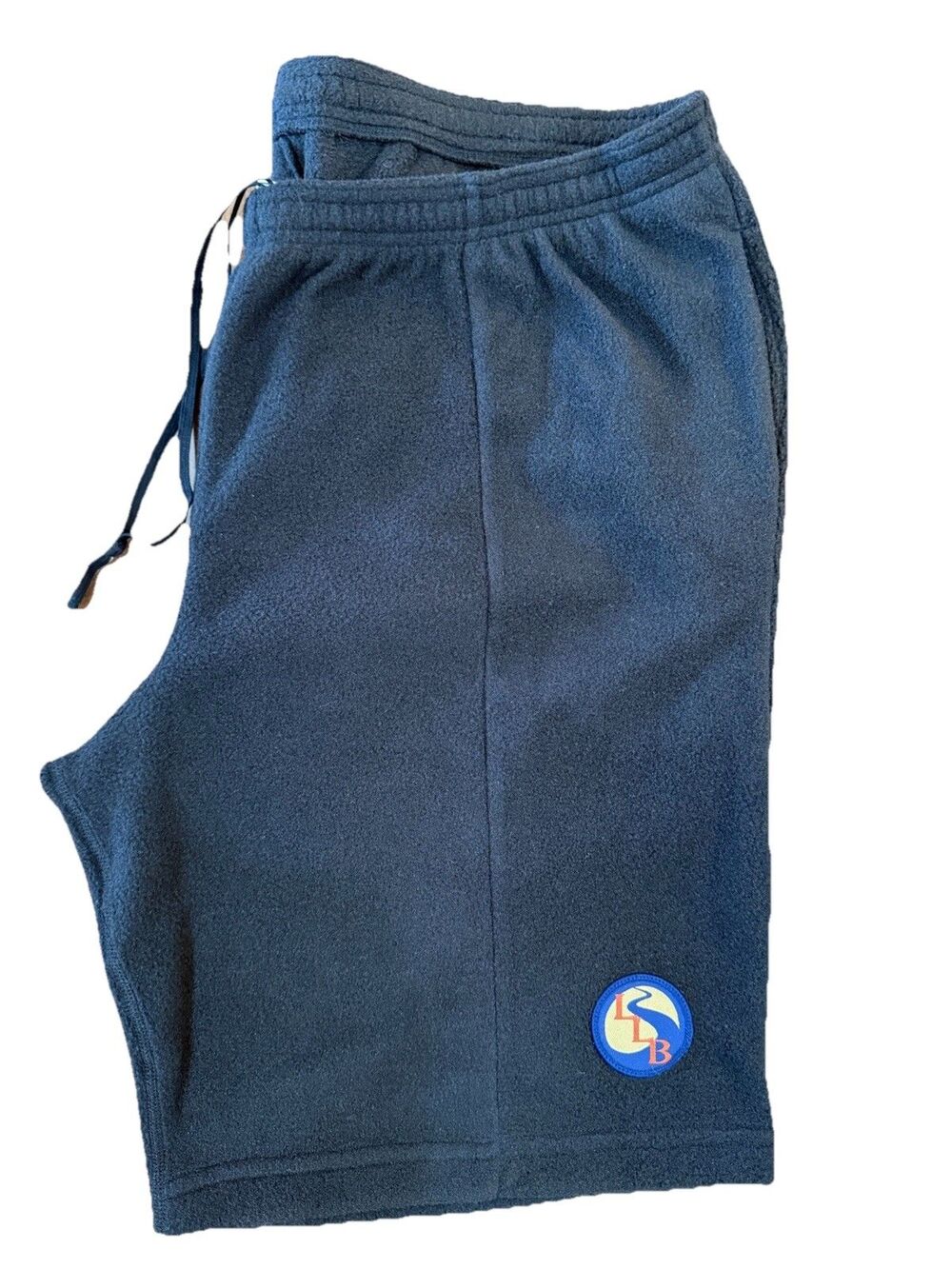 Vintage 90s L.L. Bean USA Made Fleece Shorts Drawstring Logo Patch Men’s XL